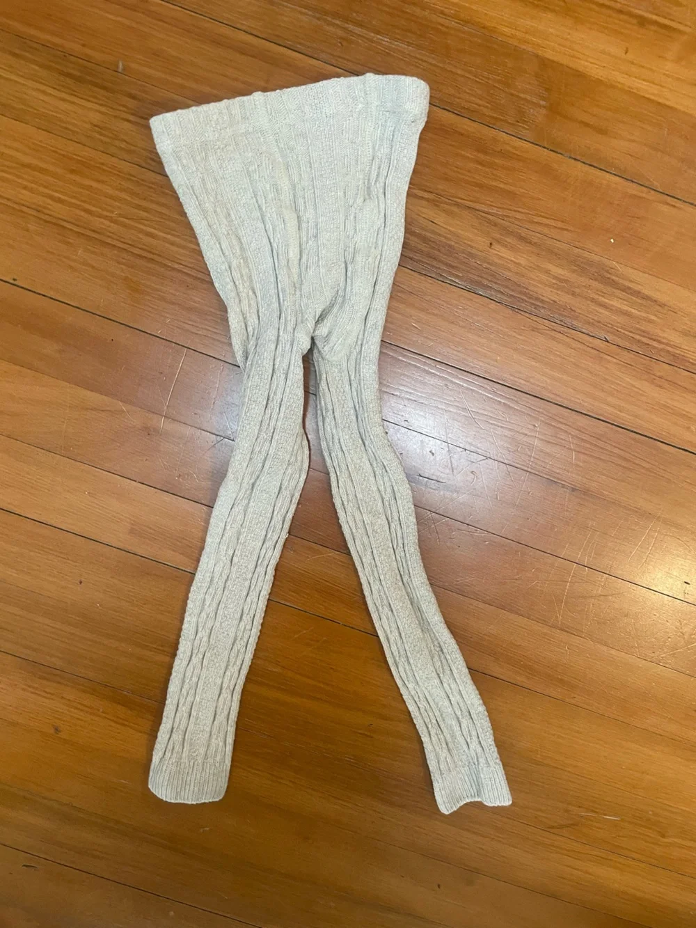 Mini Boden footless cable knit tights - size 6-7